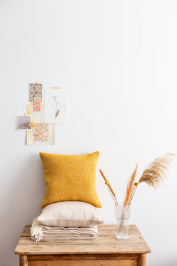 Funky Doris Fanny Wool Pillow Yellow Available beg of October