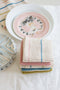 Funky Doris Molly knitted dishcloth, pink + stripe
