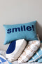 Funky Doris Smile Pillow Blue