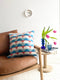 Funky Doris Toby Pillow blue