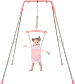 FUNLIO Baby Jumper - Verstelbare Ketting - Veilig en Comfortabel - Binnen & Buiten Gebruik - Roze