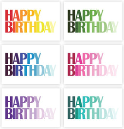 Partizzle® Verjaardagskaarten - Set van 48 Wenskaarten met Enveloppen - 8 Ontwerpen - 10x15 cm (48 stuks)