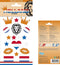 Funny Products Neptattoos Holland Papier Oranje/blauw 12 Stuks