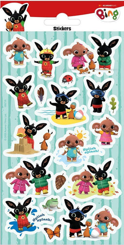 Funny Products Stickers Bing 20 X 10 Cm Papier Blauw 19 Stuks