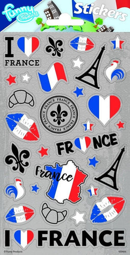 Funny Products Stickers Frankrijk 20 X 10 Cm Grijs 28 Stuks