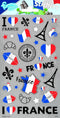 Funny Products Stickers Frankrijk 20 X 10 Cm Grijs 28 Stuks