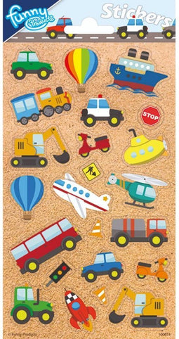 Funny Products Stickers Voertuigen 20 X 10 Cm Papier 23 Stuks