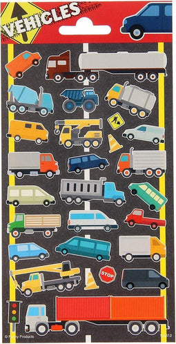 Funny Products Stickervel Vehicles Jongens Papier 28 Stuks