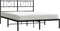vidaXL - Bedframe - met - hoofdbord - metaal - zwart - 160x200 - cm