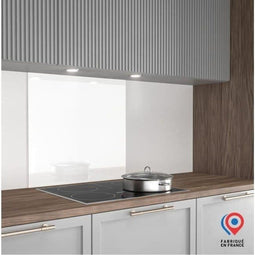AURYS - Spatwand - Veiligheidsglas 6 mm - Extra wit 700 x 600 mm