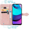 iMoshion Hoesje Geschikt voor Motorola Moto E20 Hoesje Met Pasjeshouder - iMoshion Mandala Bookcase - Rosé Goud