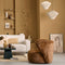 Mica Decorations Fiore Vaas - Keramiek - L15 x B15 x H40 cm - Beige