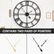 HAITANG - Wandklok - 80 cm stille kwarts met zwart metalen frame - Rond