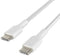 Belkin CAB004BT2MWH2PK - USB-C Kabel - 60W Power Delivery - Wit (2 stuks)