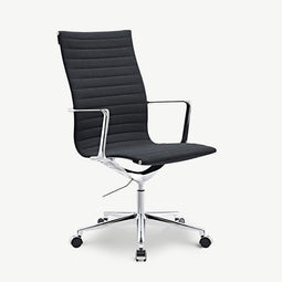 Furnicher – Akira Office Chair – Fabric Seat – Chrome Frame – Height Adjustable - Rotatable -