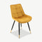 Furnicher – Chloé Dining Chair – Velvet Upholstery – Modern Design – Steel Frame – Yellow Velvet –