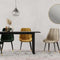 Furnicher Chloé Eetkamerstoel - Fluwelen bekleding - Modern design - Stalen frame - Beige fluweel - Zwarte poten