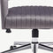 Furnicher Constance Bureaustoel - Velours Zitting - Chroom Frame - Hoogte Verstelbaar - Draaibaar - Grijs