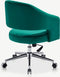 Furnicher Constance Bureaustoel - Velours Zitting - Chroom Frame - Hoogte Verstelbaar - Draaibaar - Groen