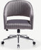 Furnicher Constance Bureaustoel - Velours Zitting - Chroom Frame - Hoogte Verstelbaar - Draaibaar - Grijs