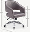 Furnicher Constance Bureaustoel - Velours Zitting - Chroom Frame - Hoogte Verstelbaar - Draaibaar - Grijs