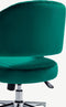 Furnicher Constance Bureaustoel - Velours Zitting - Chroom Frame - Hoogte Verstelbaar - Draaibaar - Groen