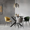 Furnicher Cooper Eetkamerstoel - Fluwelen bekleding - Modern design - Stalen frame - Groene fluweel - Zwarte poten