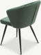 Furnicher Cooper Eetkamerstoel - Fluwelen bekleding - Modern design - Stalen frame - Groene fluweel - Zwarte poten