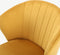Furnicher Cooper Eetkamerstoel - Fluwelen bekleding - Modern design - Stalen frame - Geel fluweel - Zwarte poten