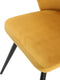 Furnicher Cooper Eetkamerstoel - Fluwelen bekleding - Modern design - Stalen frame - Geel fluweel - Zwarte poten