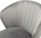 Furnicher Cooper Eetkamerstoel - Fluwelen bekleding - Modern design - Stalen frame - Grijs fluweel - Zwarte poten