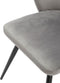 Furnicher Cooper Eetkamerstoel - Fluwelen bekleding - Modern design - Stalen frame - Grijs fluweel - Zwarte poten