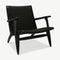 Furnicher – Easy Armchair – Rattan Armchair – Mid-century Design – Beechwood Frame - Black