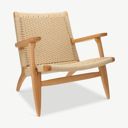Furnicher – Easy Armchair – Rattan Armchair – Mid-century Design – Beechwood Frame - Natural