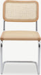 Furnicher Edith Cantilever Stoel - Rotan zitting - Chroom poten - Naturel