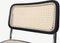 Furnicher Edith Cantilever Stoel - Rotan zitting - Chroom poten - Zwart