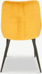 Furnicher Fleur Eetkamerstoel - Fluwelen bekleding - Modern design - Stalen frame - Geel fluweel - Zwarte poten