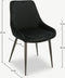 Furnicher Fleur Eetkamerstoel - Fluwelen bekleding - Modern design - Stalen frame - Zwart fluweel - Zwarte poten