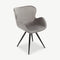 Furnicher – Jack Dining Chair – Velvet Upholstery – Modern Design – Steel Frame – Grey Velvet –