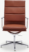 Furnicher Levi Vergaderstoel - Leren Zitting - Chroom Frame - Hoogte Verstelbaar - Draaibaar - Cognac