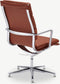 Furnicher Levi Vergaderstoel - Leren Zitting - Chroom Frame - Hoogte Verstelbaar - Draaibaar - Cognac