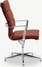 Furnicher Levi Vergaderstoel - Leren Zitting - Chroom Frame - Hoogte Verstelbaar - Draaibaar - Cognac