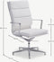 Furnicher Levi Vergaderstoel - Leren Zitting - Chroom Frame - Hoogte Verstelbaar - Draaibaar - Wit