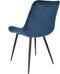 Furnicher Lisboa Eetkamerstoel - Fluweel Bekleding - Modern Ontwerp - Stalen Frame - Blauw Fluweel - Zwarte Poten