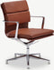 Furnicher Lucas Vergaderstoel - Leren Zitting - Chroom Frame - Hoogte Verstelbaar - Draaibaar - Cognac