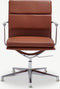 Furnicher Lucas Vergaderstoel - Leren Zitting - Chroom Frame - Hoogte Verstelbaar - Draaibaar - Cognac