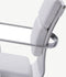 Furnicher Lucas Vergaderstoel - Leren Zitting - Chroom Frame - Hoogte Verstelbaar - Draaibaar - Wit