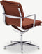 Furnicher Lucas Vergaderstoel - Leren Zitting - Chroom Frame - Hoogte Verstelbaar - Draaibaar - Cognac