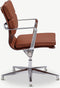 Furnicher Lucas Vergaderstoel - Leren Zitting - Chroom Frame - Hoogte Verstelbaar - Draaibaar - Cognac