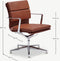 Furnicher Lucas Vergaderstoel - Leren Zitting - Chroom Frame - Hoogte Verstelbaar - Draaibaar - Cognac